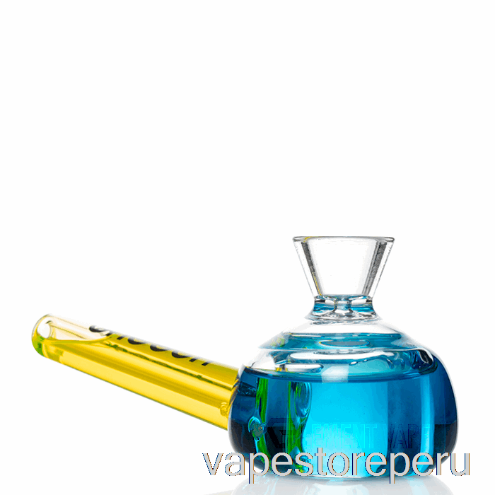 Vape Desechable Cheech Glass Dual Bun Congelable Pipa De Mano Azul / Verde